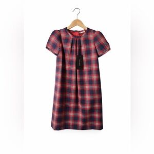 Dolce & Gabbana Plaid Dress. NWT. Size 7/8. Red, White & Blue